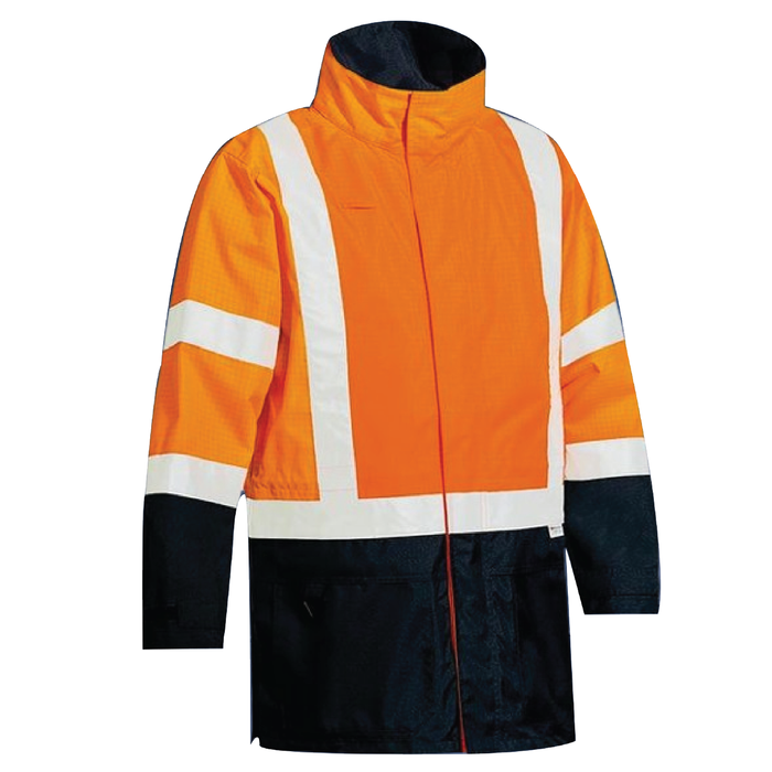 Rain Jacket Hi Vis Orange heavy duty 5in1 Hi Vis Bisley Size 2XL