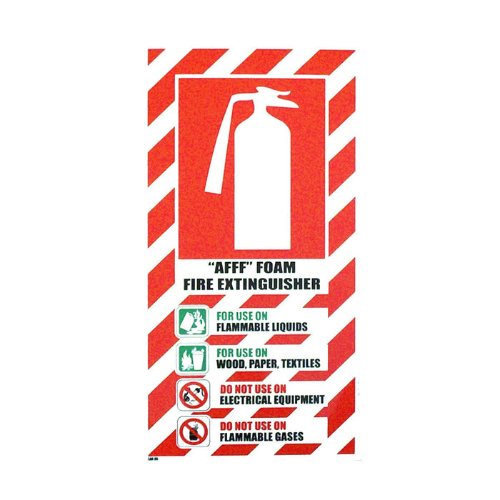 Sign Foam Fire Extinguisher