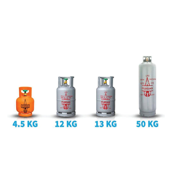 Gas Sizes LPG Cylinders - Fiji Gas - Oceania Gas