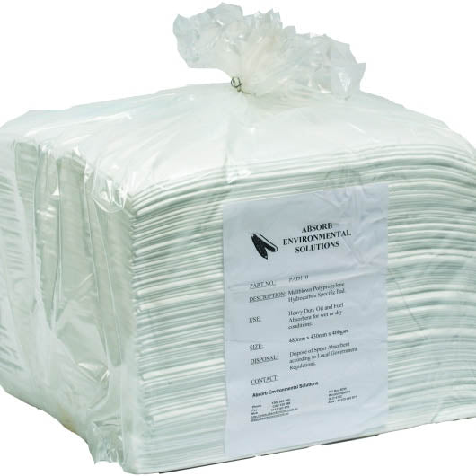 Pads Absorbent Hydrocarbon Heavy Duty 100PK